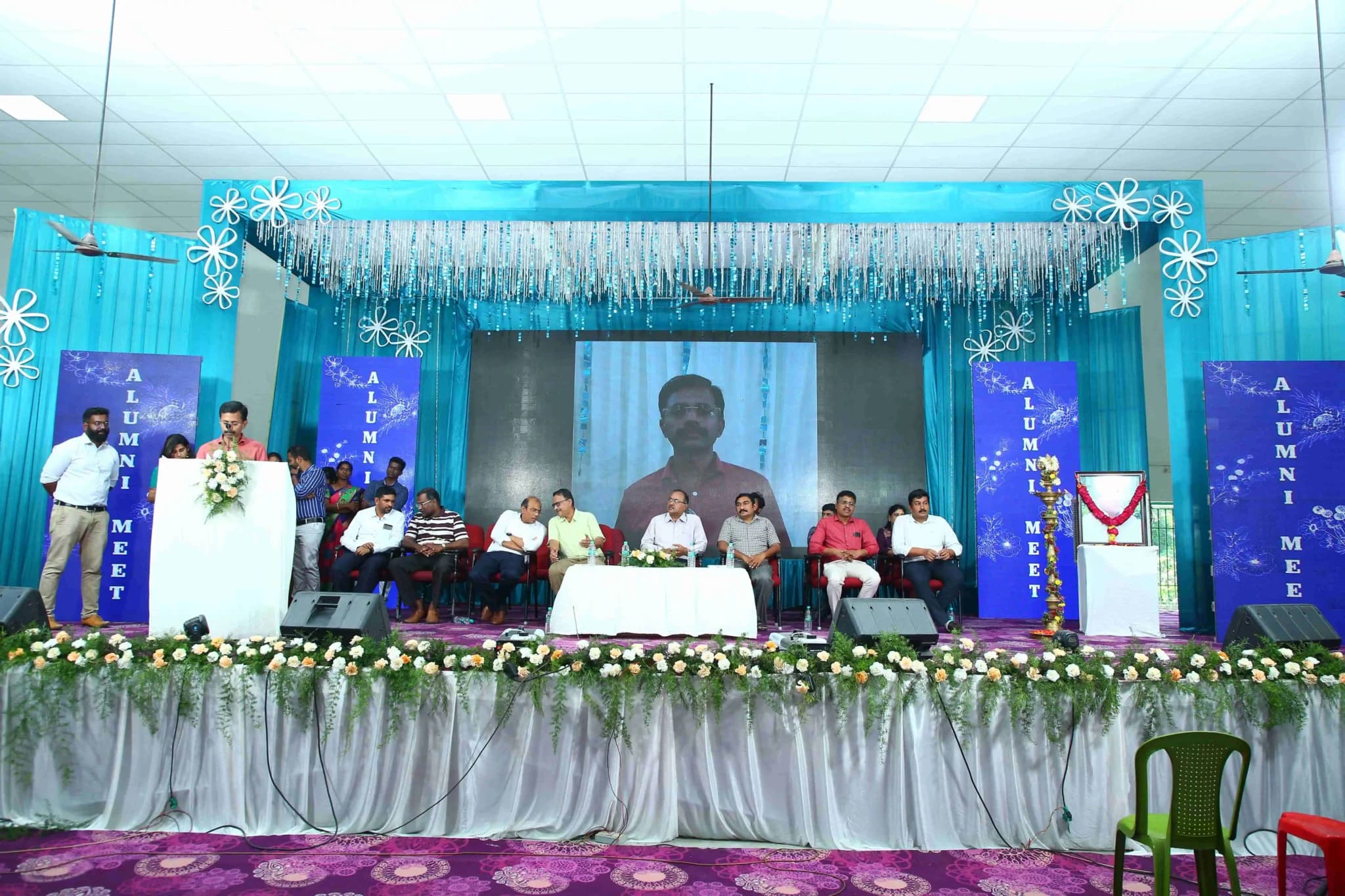 JKKN Arts and Science College auditorium stage view