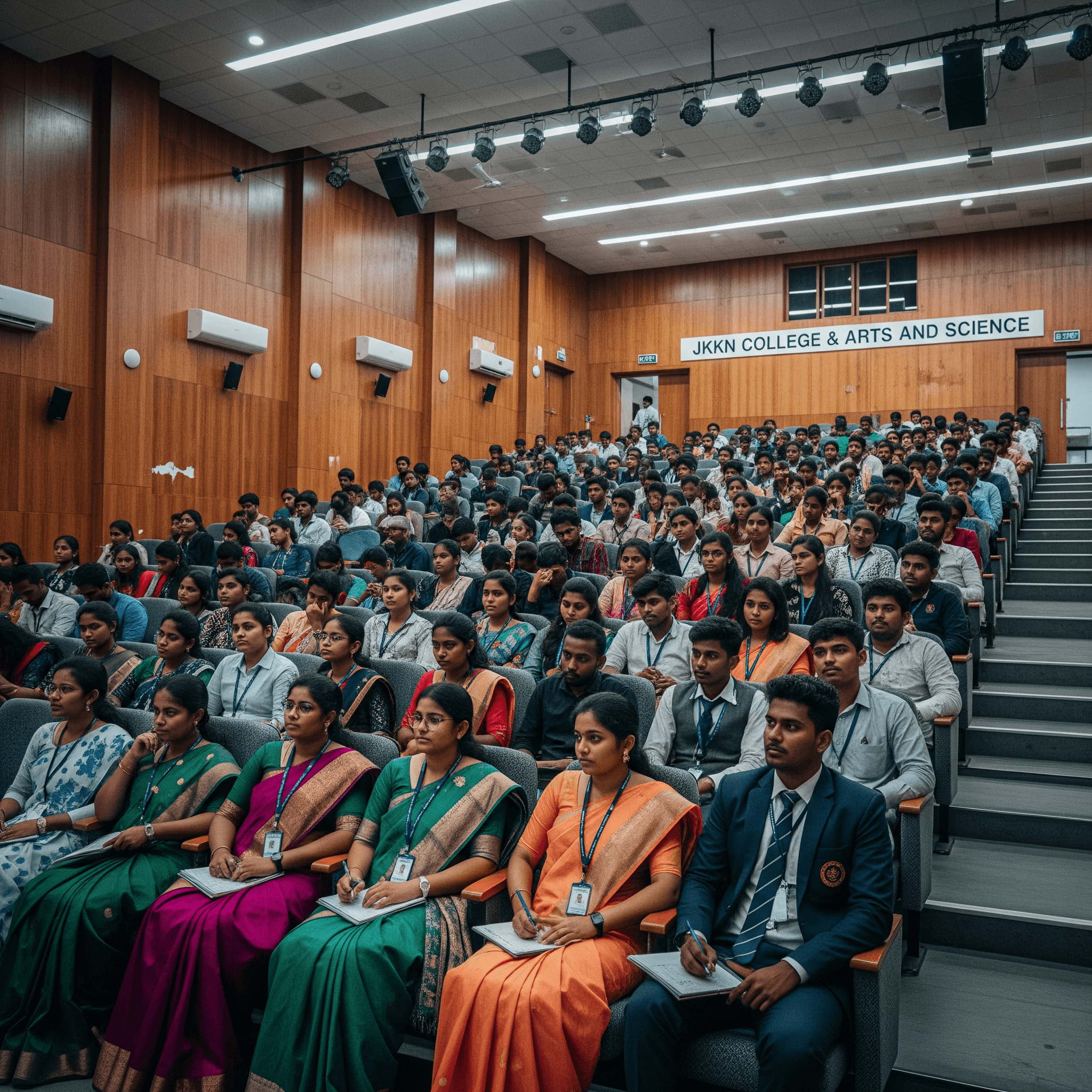 JKKN Arts and Science College auditorium interior