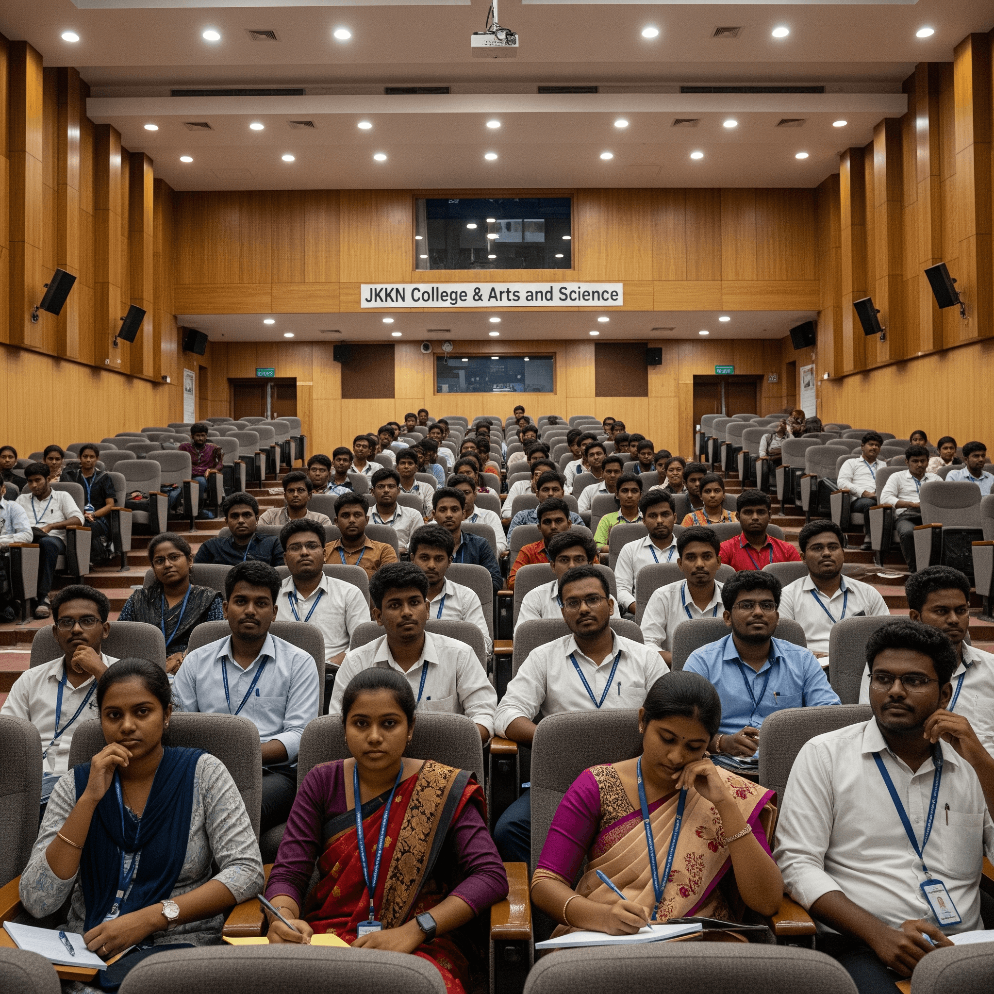 JKKN Arts and Science College auditorium hall