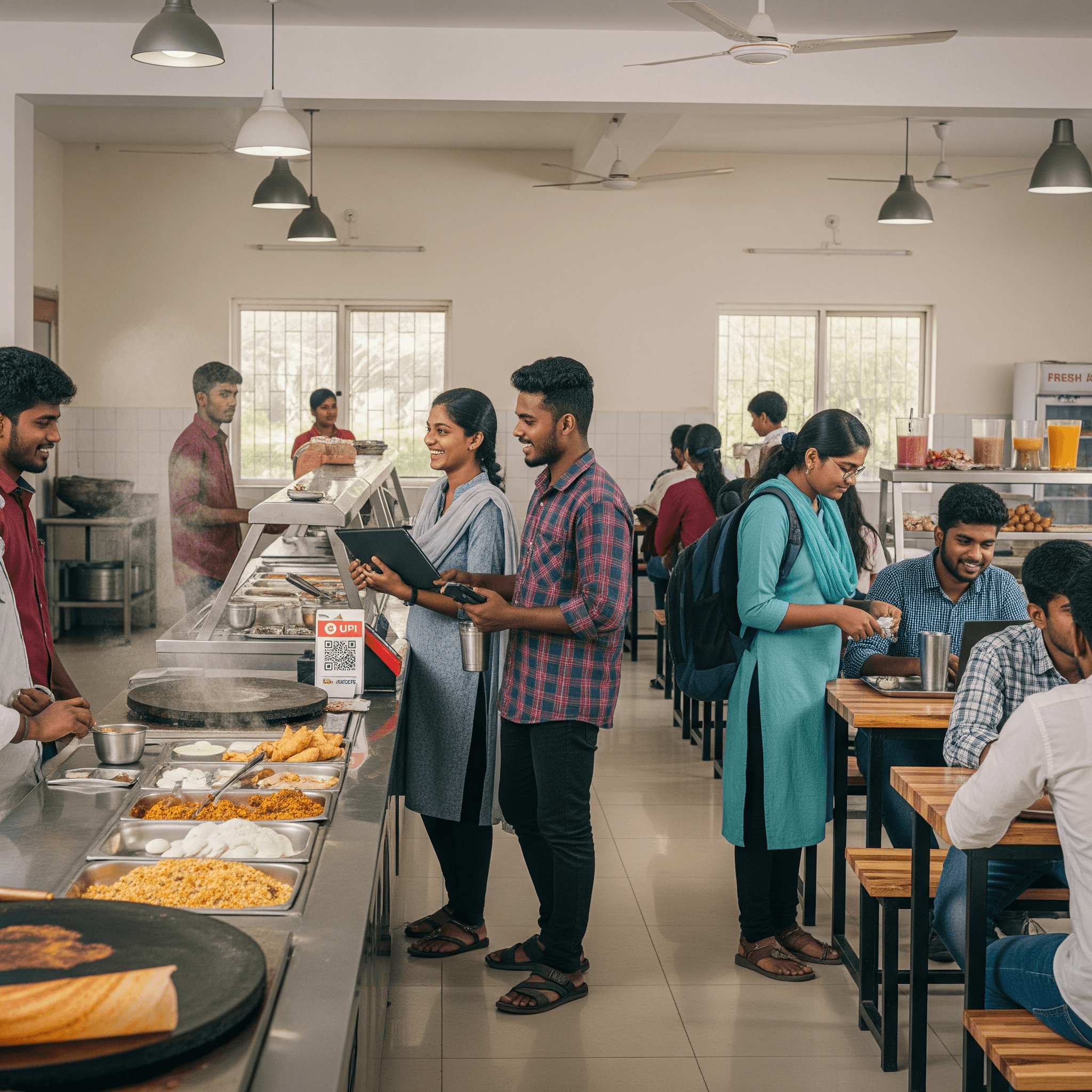 JKKN Arts and Science College food court seating