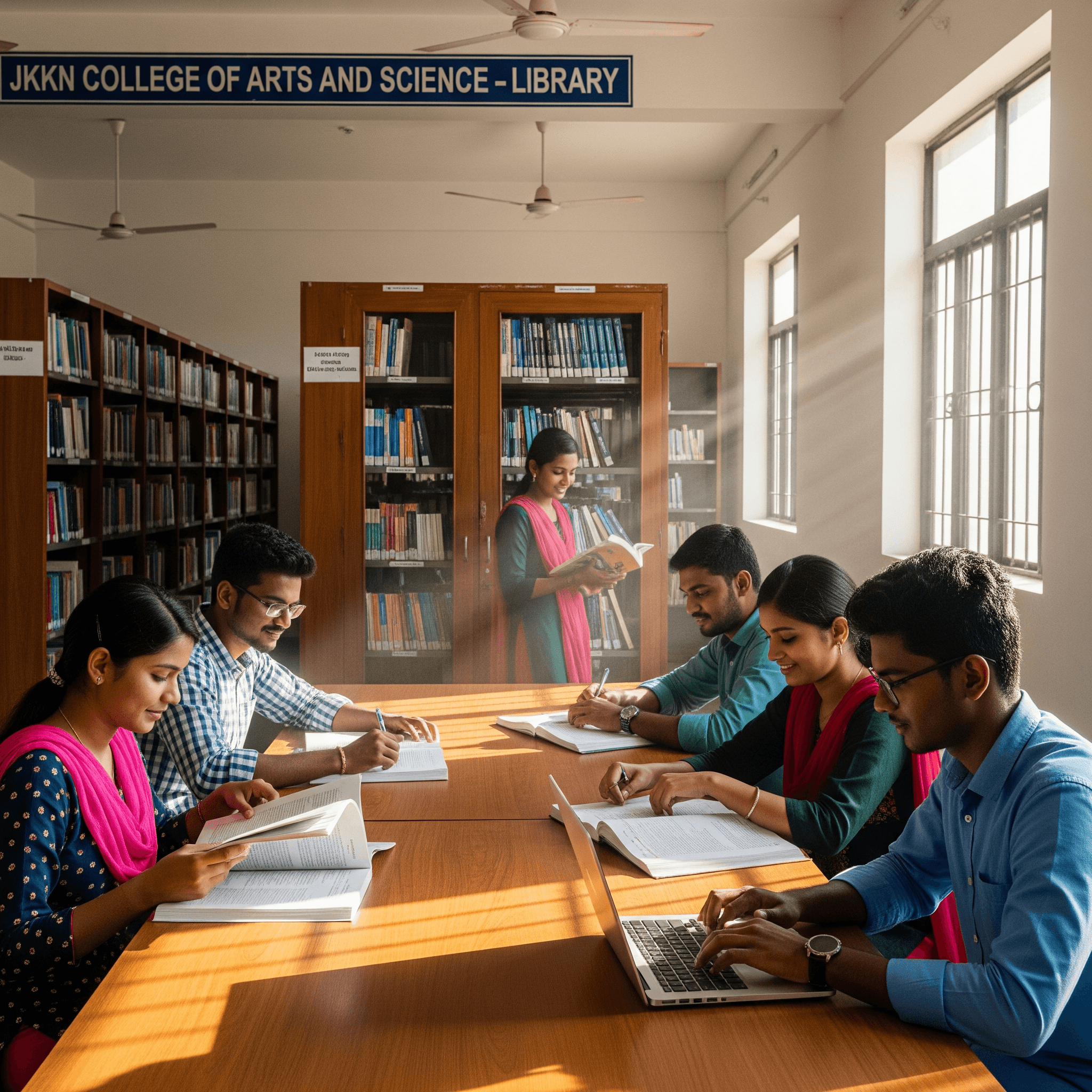 JKKN Arts and Science College library book collection