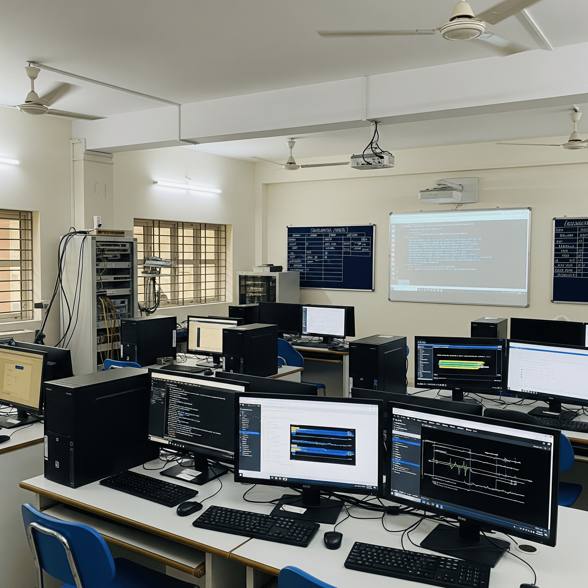 JKKN Arts and Science College lab with students conducting experiments