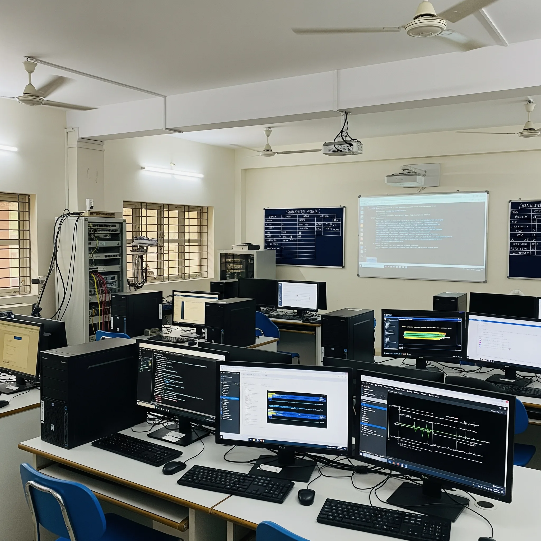 JKKN Arts and Science College lab with students conducting experiments