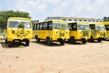 JKKN College transport buses