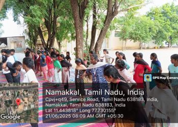 Join us for International Yoga Day on June 21, 2025, at 7:00 a.m. at JKK Nataraja College of Arts and Science (Aided), Komarapalayam!